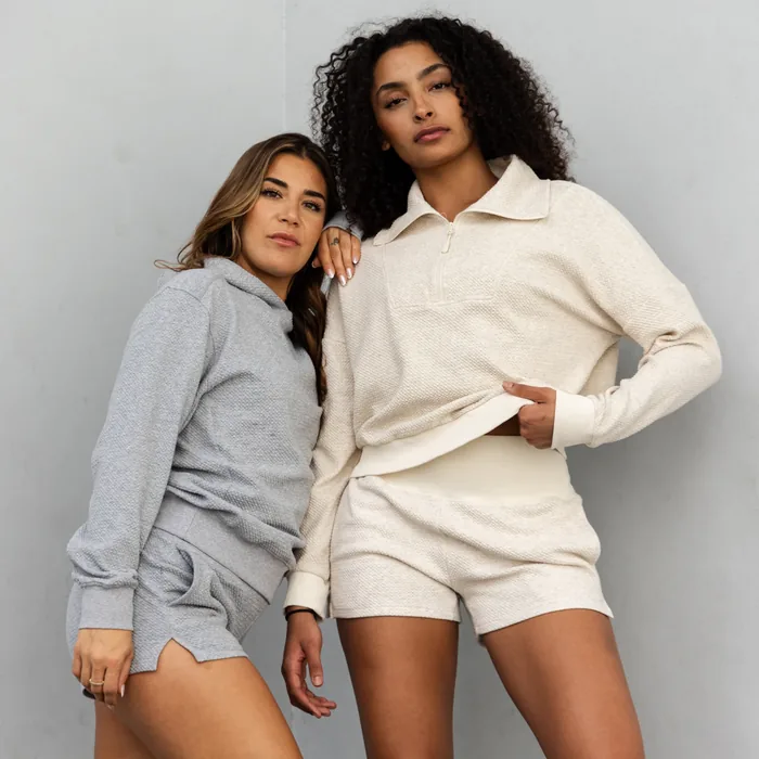 Women's Revive Cloud Short Set (Heather Oatmeal) - Image 2