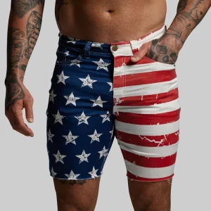 FLEX Stretchy Jort 7" (American Flag)
