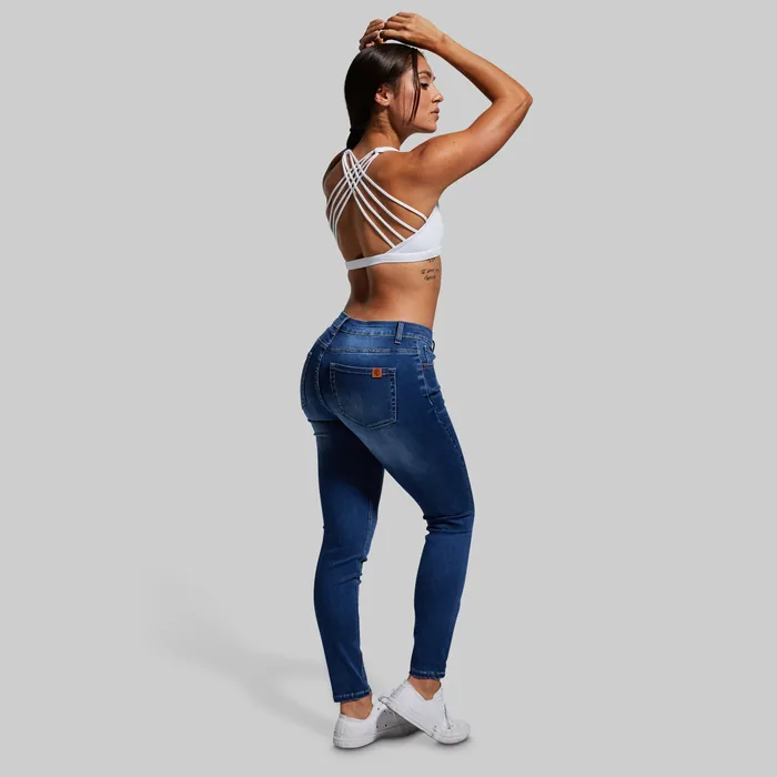 FLEX Stretchy Mid-Rise Skinny Jean (Dark Wash) - Image 6