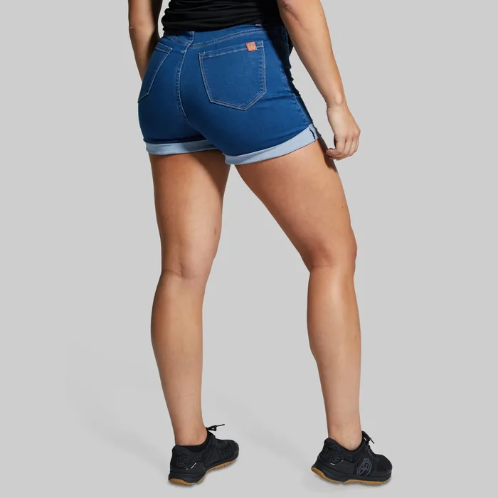 FLEX Stretchy Mom Jean Short (Mid Wash) - Image 5