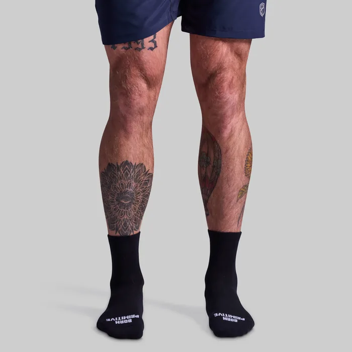 Performance Half Crew Sock (Black) - Image 7