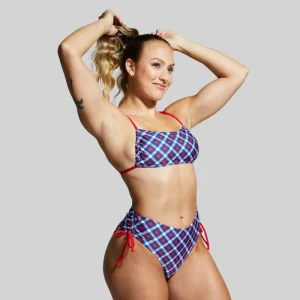 Alternative view of Bandeau Bikini Top (Patriotic Plaid)