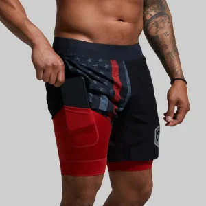 Alternative view of Versatile Short w/ Compression 7" (Thin Red Line Gunmetal)