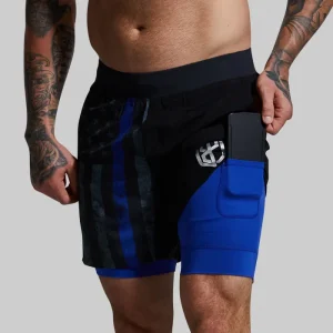 Alternative view of Versatile Short w/ Compression 7" (Thin Blue Line Gunmetal)