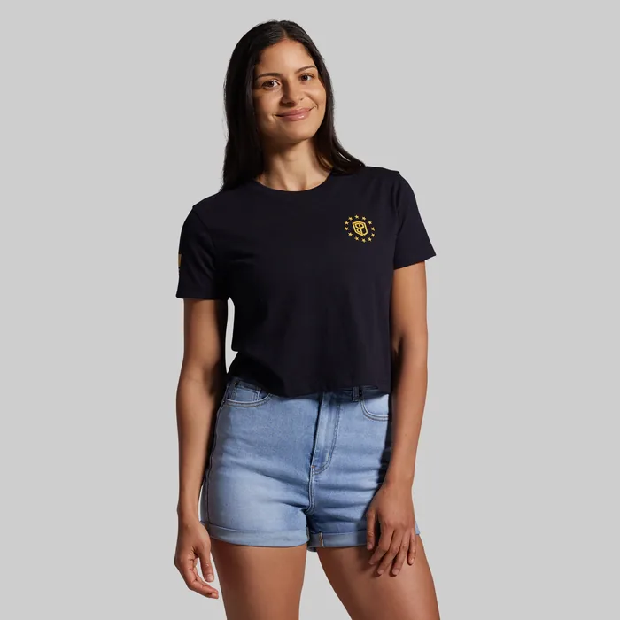 Don't Tread On Me Crop Tee (Black) - Image 2