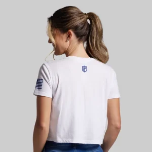 Alternative view of Stars and Stripes Crop Tee (White)