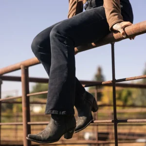 Alternative view of FLEX Stretchy Mid-Rise Boot Cut Jean (Black)